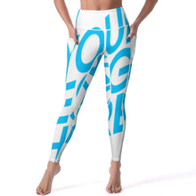 Lade das Bild in den Galerie-Viewer, Hochwertige Personalisierte Yoga Hose Leggings CE003 mit zwei Seitentaschen mit Fotos Muster Text Logo selbst gestalten und bedrucken