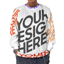 Lade das Bild in den Galerie-Viewer, Multi-Image-Design Herren / Männer Sweatshirt Pullover A27H mit Foto Design Motiv Text selbst gestalten und bedrucken