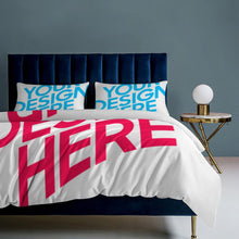 Lade das Bild in den Galerie-Viewer, Dicke Foto Bettwäsche 3 teilig (1 Bettbezug und 2 Kissenbezüge mit doppelseitigem Druck, alles individuell gestaltbar) mit Foto Design Motiv Text selbst gestalten und bedrucken