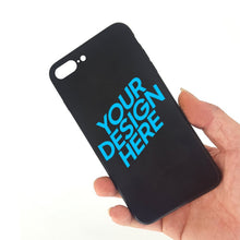 Lade das Bild in den Galerie-Viewer, Schwarze TPU-Glashülle Handyhülle für iPhone 7P / 8P mit Foto selbst gestalten und bedrucken