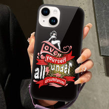 Lade das Bild in den Galerie-Viewer, iPhone 14 Pro Max Handyhülle FULL COVER Displayschutz GLAS hüllenfreundlich mit Fotos Muster Text Logo selbst gestalten und bedrucken