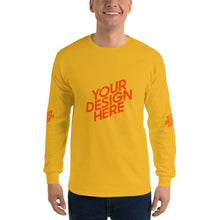 Lade das Bild in den Galerie-Viewer, Deine Stil Langarmshirt mit vollem Arm Herren/Männer selbst gestalten und bedrucken