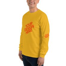 Lade das Bild in den Galerie-Viewer, Deine Stil Langarmshirt mit vollem Arm Herren/Männer selbst gestalten und bedrucken