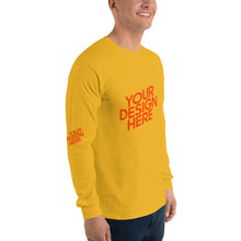 Lade das Bild in den Galerie-Viewer, Deine Stil Langarmshirt mit vollem Arm Herren/Männer selbst gestalten und bedrucken