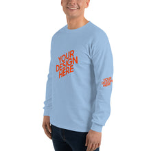 Lade das Bild in den Galerie-Viewer, Deine Stil Langarmshirt mit vollem Arm Herren/Männer selbst gestalten und bedrucken
