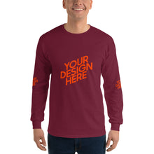 Lade das Bild in den Galerie-Viewer, Deine Stil Langarmshirt mit vollem Arm Herren/Männer selbst gestalten und bedrucken
