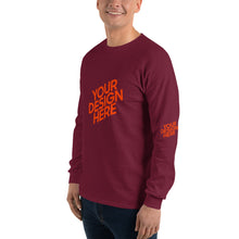 Lade das Bild in den Galerie-Viewer, Deine Stil Langarmshirt mit vollem Arm Herren/Männer selbst gestalten und bedrucken