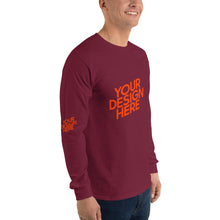 Lade das Bild in den Galerie-Viewer, Deine Stil Langarmshirt mit vollem Arm Herren/Männer selbst gestalten und bedrucken