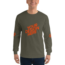 Lade das Bild in den Galerie-Viewer, Deine Stil Langarmshirt mit vollem Arm Herren/Männer selbst gestalten und bedrucken