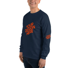 Lade das Bild in den Galerie-Viewer, Deine Stil Langarmshirt mit vollem Arm Herren/Männer selbst gestalten und bedrucken