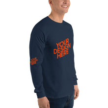 Lade das Bild in den Galerie-Viewer, Deine Stil Langarmshirt mit vollem Arm Herren/Männer selbst gestalten und bedrucken