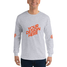 Lade das Bild in den Galerie-Viewer, Deine Stil Langarmshirt mit vollem Arm Herren/Männer selbst gestalten und bedrucken