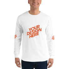 Lade das Bild in den Galerie-Viewer, Deine Stil Langarmshirt mit vollem Arm Herren/Männer selbst gestalten und bedrucken