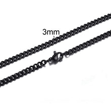 Lade das Bild in den Galerie-Viewer, KUBANISCHER LINK 3 BIS 7 MM EDELSTAHLHALSKETTE FÜR MÄNNER-CHOKER-SCHMUCK