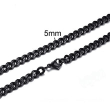 Lade das Bild in den Galerie-Viewer, KUBANISCHER LINK 3 BIS 7 MM EDELSTAHLHALSKETTE FÜR MÄNNER-CHOKER-SCHMUCK