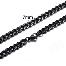 Lade das Bild in den Galerie-Viewer, KUBANISCHER LINK 3 BIS 7 MM EDELSTAHLHALSKETTE FÜR MÄNNER-CHOKER-SCHMUCK
