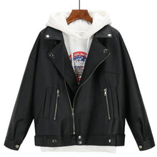Lade das Bild in den Galerie-Viewer, Damen Herbst und Winter Lederjacke Freund Stil koreanischen Stil weiblichen Mantel