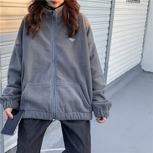 Lade das Bild in den Galerie-Viewer, Lose und samtige Harajuku tägliche Streetwear