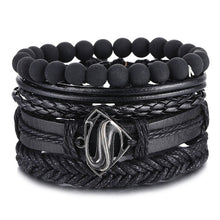 Lade das Bild in den Galerie-Viewer, IFMIA Herrenmode Black Hollow Bead Armband
