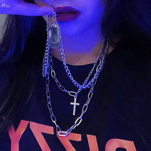 Lade das Bild in den Galerie-Viewer, AOMU Persönlichkeit Hip-Hop mehrschichtige Metallkette