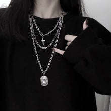 Lade das Bild in den Galerie-Viewer, AOMU Persönlichkeit Hip-Hop mehrschichtige Metallkette