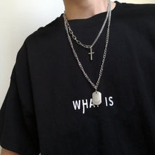 Lade das Bild in den Galerie-Viewer, AOMU Persönlichkeit Hip-Hop mehrschichtige Metallkette
