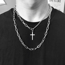 Lade das Bild in den Galerie-Viewer, AOMU Persönlichkeit Hip-Hop mehrschichtige Metallkette