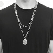 Lade das Bild in den Galerie-Viewer, AOMU Persönlichkeit Hip-Hop mehrschichtige Metallkette
