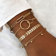Lade das Bild in den Galerie-Viewer, Gemischtes mehrgrafisches mehrschichtiges Kettenarmband im böhmischen Stil