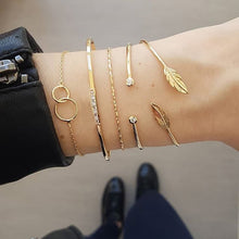 Lade das Bild in den Galerie-Viewer, Gemischtes mehrgrafisches mehrschichtiges Kettenarmband im böhmischen Stil
