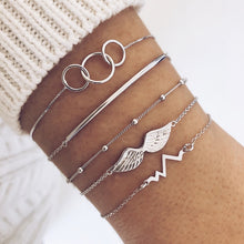 Lade das Bild in den Galerie-Viewer, Gemischtes mehrgrafisches mehrschichtiges Kettenarmband im böhmischen Stil