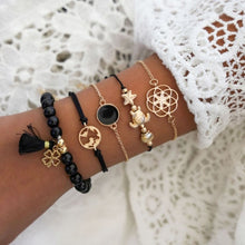 Lade das Bild in den Galerie-Viewer, Gemischtes mehrgrafisches mehrschichtiges Kettenarmband im böhmischen Stil