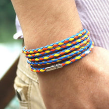 Lade das Bild in den Galerie-Viewer, XQNI schwarz Vintage Wickel langes Leder Herrenarmband