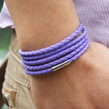 Lade das Bild in den Galerie-Viewer, XQNI schwarz Vintage Wickel langes Leder Herrenarmband