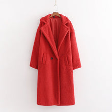 Lade das Bild in den Galerie-Viewer, Herbst und Winter Damen beige Mode dicke warme Kaschmirjacke