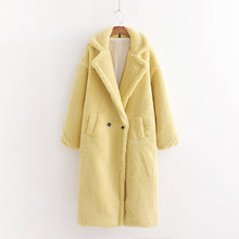 Lade das Bild in den Galerie-Viewer, Herbst und Winter Damen beige Mode dicke warme Kaschmirjacke