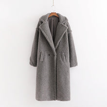 Lade das Bild in den Galerie-Viewer, Herbst und Winter Damen beige Mode dicke warme Kaschmirjacke