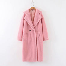 Lade das Bild in den Galerie-Viewer, Herbst und Winter Damen beige Mode dicke warme Kaschmirjacke