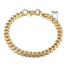 Lade das Bild in den Galerie-Viewer, Vnox Herren einfaches 3-11mm Edelstahl Bordstein kubanischen Armband