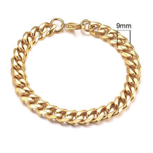 Lade das Bild in den Galerie-Viewer, Vnox Herren einfaches 3-11mm Edelstahl Bordstein kubanischen Armband