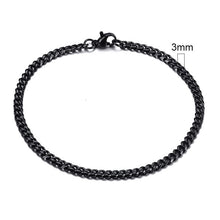 Lade das Bild in den Galerie-Viewer, Vnox Herren einfaches 3-11mm Edelstahl Bordstein kubanischen Armband