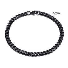 Lade das Bild in den Galerie-Viewer, Vnox Herren einfaches 3-11mm Edelstahl Bordstein kubanischen Armband