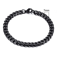 Lade das Bild in den Galerie-Viewer, Vnox Herren einfaches 3-11mm Edelstahl Bordstein kubanischen Armband