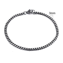 Lade das Bild in den Galerie-Viewer, Vnox Herren einfaches 3-11mm Edelstahl Bordstein kubanischen Armband