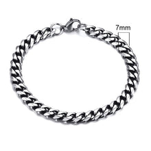 Lade das Bild in den Galerie-Viewer, Vnox Herren einfaches 3-11mm Edelstahl Bordstein kubanischen Armband