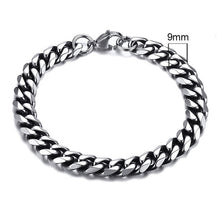 Lade das Bild in den Galerie-Viewer, Vnox Herren einfaches 3-11mm Edelstahl Bordstein kubanischen Armband