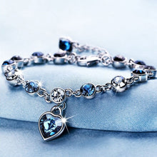 Lade das Bild in den Galerie-Viewer, Frauen Kristall Herz Charm Armband