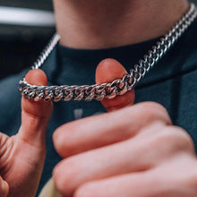 Lade das Bild in den Galerie-Viewer, KUBANISCHER LINK 3 BIS 7 MM EDELSTAHLHALSKETTE FÜR MÄNNER-CHOKER-SCHMUCK