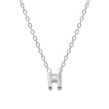 Lade das Bild in den Galerie-Viewer, CANNER 925 Sterling Silber 26 Buchstaben runde Halskette Minimalistische weibliche Halskette