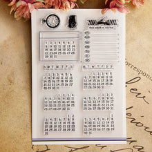 Lade das Bild in den Galerie-Viewer, Perpetual Calendar Pattern DIY Silikonstempel für Scrapbook Weihnachtskarte